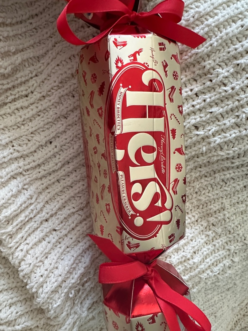 Honey Birdette Holiday Cracker in Red and Cream
